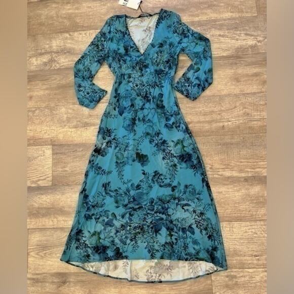 ZARA V-Neck Midi Dress NWT - Picture 14 of 16